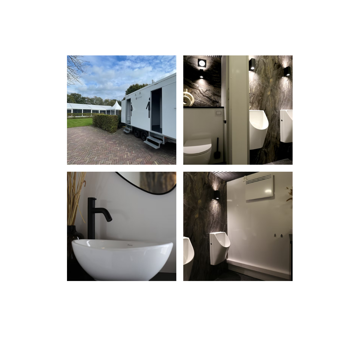 Luxe Toiletwagen 2-1-2 – 2 dames- en 1 herencabine