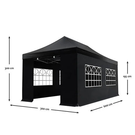 Easy up tent de Luxe 3x6 incl. opzet service en 4 zijwanden