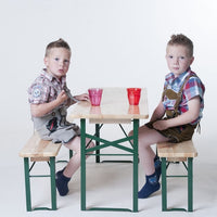 Kinder Biertafel Set 110cmx40cm - 1 Tafel + 2 Banken | Party Verhuur Het Oosten