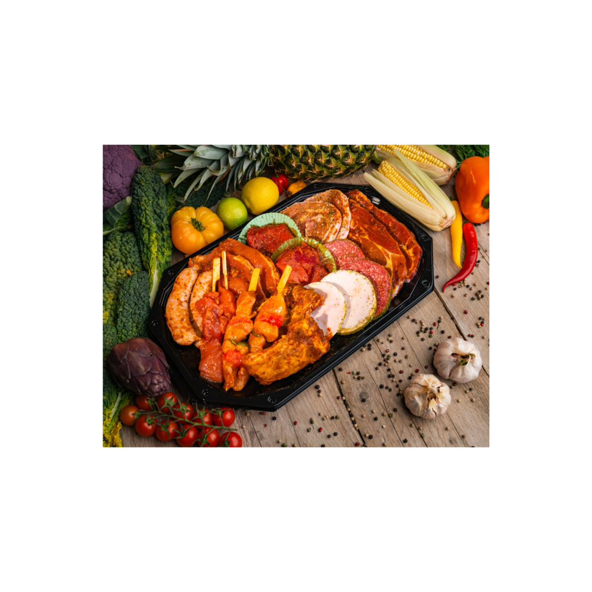BBQ Party ALL-IN inclusief vlees, salades, sauzen, stokbrood, BBQ en bestek