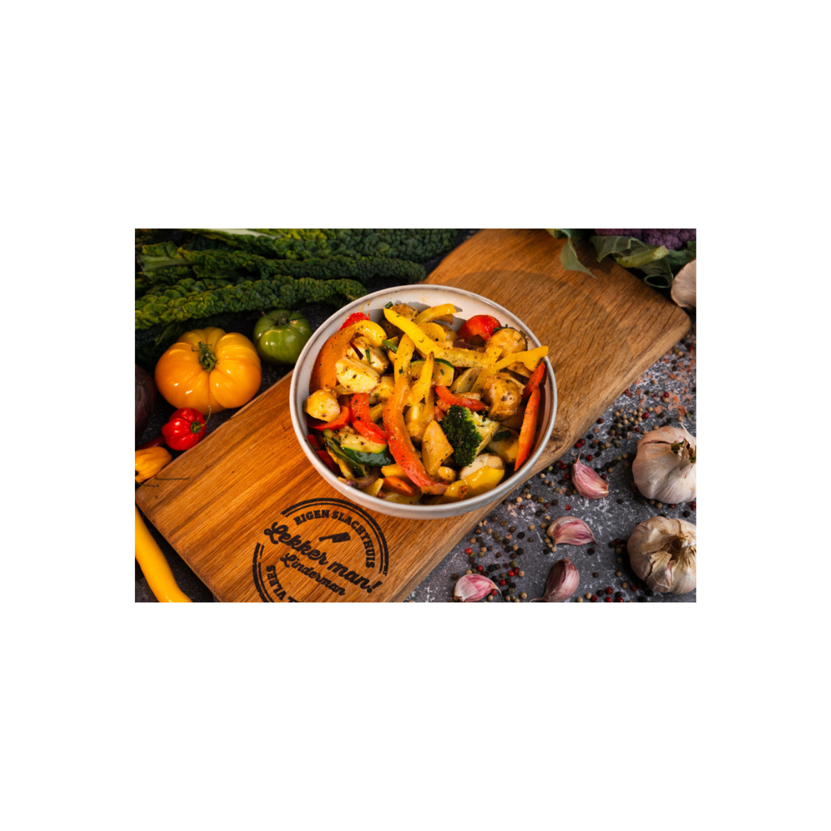 Mediteraans groenteschaaltje met aardappels